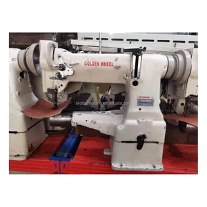 Used Golden Wheel CS-8B Single Needle Unison Feed Cylinder Bed Industrial Sewing Machine for Shoes Stitching