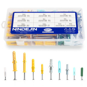 Kit de 482 vis autoperceuses en acier inoxydable et plastique M6, vis d'ancrage pour cloisons sèches, boîte de vis à haute capacité de charge - Product Image 5