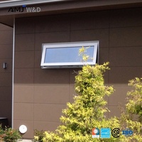 Ventanas de Aluminio con Marco de Vidrio Impermeable y Manivela, Económicas para Casas Pequeñas, Ventanas Abatibles para Sótanos