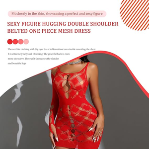 Lingerie sexy en résille JT pour femmes, robe chemise en maille extensible, combinaison coquine taille unique, vêtements de nuit, vêtements de club - Product Image 2