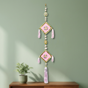 Nouveauté : Latkan, installations suspendues artificielles traditionnelles en métal, forme diamant, avec étiquette en papier - Product Image 3