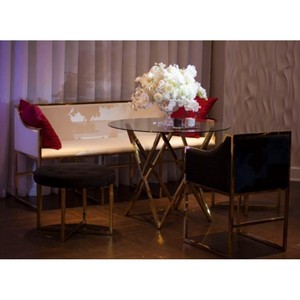 Siège tapissé de 2 ou 3 sièges, sièges <span class=keywords><strong>d</strong></span>'<span class=keywords><strong>amour</strong></span>, en acier inoxydable doré, cuir <span class=keywords><strong>blanc</strong></span> plaqué, pour événement de mariage et de location, nouvelle collection - Product Image 2