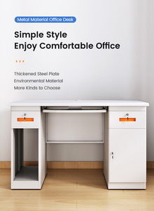 Metall Büro tisch Design für <span class=keywords><strong>Computer</strong></span> Schreibtisch <span class=keywords><strong>Computer</strong></span> tisch Büro Schul möbel mit <span class=keywords><strong>2</strong></span> Schubladen - Product Image 4