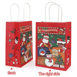 <strong>Christmas</strong> Kraft Paper <strong>Gift</strong> <strong>Bags</strong> with Holiday Goody <strong>Bags</strong> <strong>and</strong> <strong>Craft</strong> Items Durable <strong>Craft</strong> Paper Material - Product Image 2