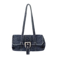 Nouveau sac à bandoulière en jean vintage pour femme, sac minimaliste polyvalent à porter sous le bras, sac bandoulière grande capacité pour les trajets quotidiens