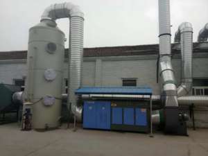 رذاذ الغسيل الرطب العادم الغاز الامتزاز برج مناسبة مع الكربون المنشط لمصانع إنتاج الطلاء مصفاة - Product Image 5