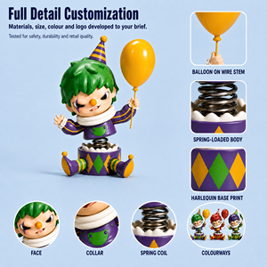 Figura de acción de PVC personalizada con resorte, figura de payaso de juguete, figura de vinilo de <span class=keywords><strong>anime</strong></span>, caja sorpresa, decoraciones de Halloween, minifigura - Product Image 3