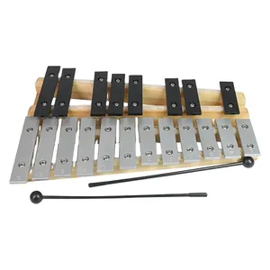 Jouet musical en bois, Glockenspiel en bois pour tout-petits, <span class=keywords><strong>Xylophone</strong></span> avec 25 touches métalliques pour adultes et enfants - Product Image 4