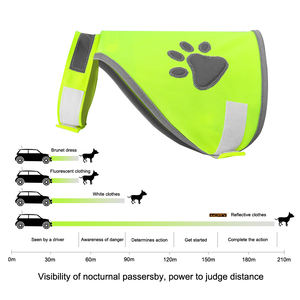 Rompi reflektif hewan peliharaan anjing dapat diatur perlengkapan keselamatan kain poliester visibilitas tinggi untuk berjalan malam warna pengemasan Polybag - Product Image 4