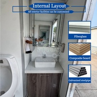 Offre Spéciale : Remorque Sanitaire Portable de Luxe à 2 Cabines, Mono-essieu, avec Urinoir et Lavabo, pour Événements Extérieurs et Chantiers