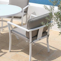 Chaises de jardin empilables en aluminium OSMEN Shangri La Summer Comfortable pour terrasse et repas en plein air