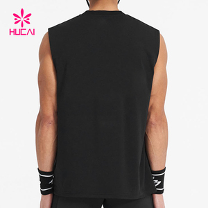 Bán buôn biểu tượng tùy chỉnh cơ bắp vest trống phòng tập thể dục thể thao chạy nén Tank Tops ráp dây <span class=keywords><strong>SINGLET</strong></span> cho nam giới - Product Image 2