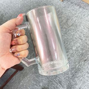 Paquete de 24 Vasos de Cerveza de Vidrio Iridiscente con Purpurina de 16 oz, para Sublimación, con Asa, Venta al Por Mayor - Product Image 3