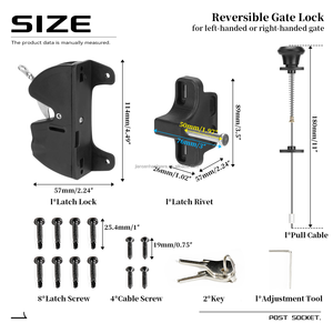 Juego de <span class=keywords><strong>bisagras</strong></span> y cierres de cuerda para puertas de cerca, herrajes de nailon de alta resistencia, venta al por mayor directa de fábrica para puertas de madera, vinilo y metal - Product Image 5