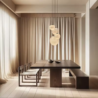 Lustre suspendu décoratif en marbre naturel, design personnalisé, boules d'albâtre, éclairage LED minimaliste, intensité réglable