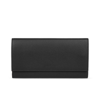 Dompet Wanita Kulit Asli RFID Flip Cover Logo Kustom, Kantong Ponsel Panjang, Dompet Kartu Kredit Kapasitas Besar