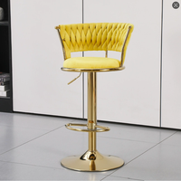 Chaise de bar moderne réglable en hauteur, tabouret de bar pivotant avec dossier, chaise de bar très confortable