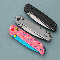 Couteau pliant OEM KS2038, lame en acier D2, manche en aluminium, couteau de survie pour le camping, la chasse et les activités de plein air, avec clip de poche