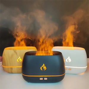 Vente en gros 200 ML USB Type-C Crystal Rock 7 LED colorées Humidificateur d'incendie Pierre de sel Flamme Aromathérapie Diffuseur d'huiles essentielles <span class=keywords><strong>Voiture</strong></span> - Product Image 4