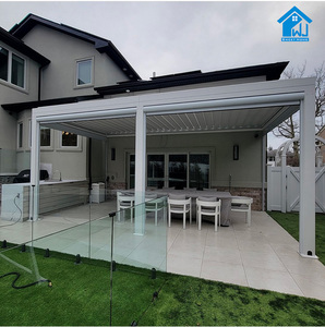 Nhà ngọt ngào cơ giới Louvre pergola mở và đóng mái với đèn LED - Product Image 2