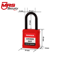 Manrunsi - Vente en gros - Codage laser personnalisé et étiquetage - Cadenas de sécurité en nylon multicolores de 38 mm pour équipement industriel - MBS38P