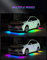 Bande lumineuse LED néon RGB, bande lumineuse LED pleine couleur, bande lumineuse LED Ws2811, kit extérieur pour le dessous de caisse de la voiture avec mode musical