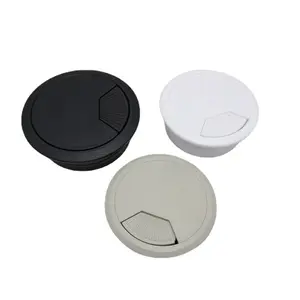 50MM 60MM Plastic Wire Box For Desk Cable Cord Organizer Hole Cover Cable Grommet Desk Table White Color