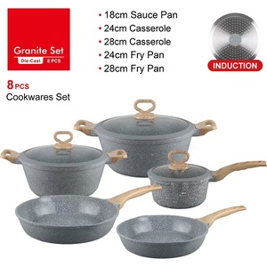 Conjunto de Utensílios de Cozinha Antiaderentes de Alta Qualidade com Base Multicamadas de Granito, 8 Peças, Conjunto de Utensílios de Alumínio Antiaderente - Product Image 5