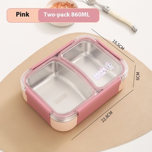 Fiambrera con logotipo personalizado caliente, Tiffin de conservación de alimentos calentable <span class=keywords><strong>para</strong></span> el <span class=keywords><strong>trabajo</strong></span>, contenedor de almacenamiento de alimentos <span class=keywords><strong>para</strong></span> <span class=keywords><strong>llevar</strong></span>, caja Bento de acero inoxidable - Product Image 6