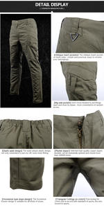 Archon IX9 Pantalon tactique <span class=keywords><strong>Cargo</strong></span> décontracté pour homme 11 couleurs Polyester Coton Taille moyenne Sports de plein air Teint uni - Product Image 4