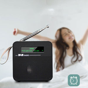 Custom Black Mini DAB+ Digital Radio with LCD Display and Built-in <b>Battery</b> Portable FM Radio for European Broadcast Reception - Product Image 6
