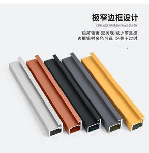 Armario Minimalista con Puertas de Vidrio y Marcos de Aluminio, Diseño Extremadamente Estrecho - Product Image 2