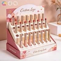 Présentoir de comptoir en carton PDQ personnalisé pour usine, support de table pour la promotion de cosmétiques et de rouges à lèvres