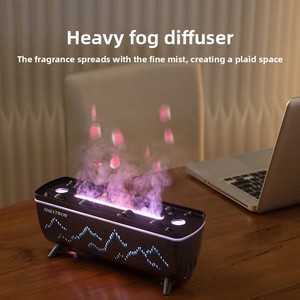 New 280ml Mini Flame Humidifier Desktop Ultrasonic Essential <b>Oil</b> Aroma <b>Diffuser</b> Plastic Fire Spray <b>Diffuser</b> Electric Household - Product Image 2