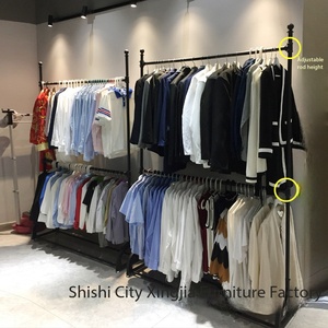 JIABEIHAO Appendiabiti Contemporaneo a Doppio Livello in Filo di Ferro, Espositore per Abiti da Sposa e Abbigliamento Femminile - Product Image 6