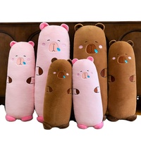 Oreiller long personnalisé en peluche Capybara de dessin animé, oreiller pour dormir sur le côté en forme de chat et de cochon, jouet en peluche