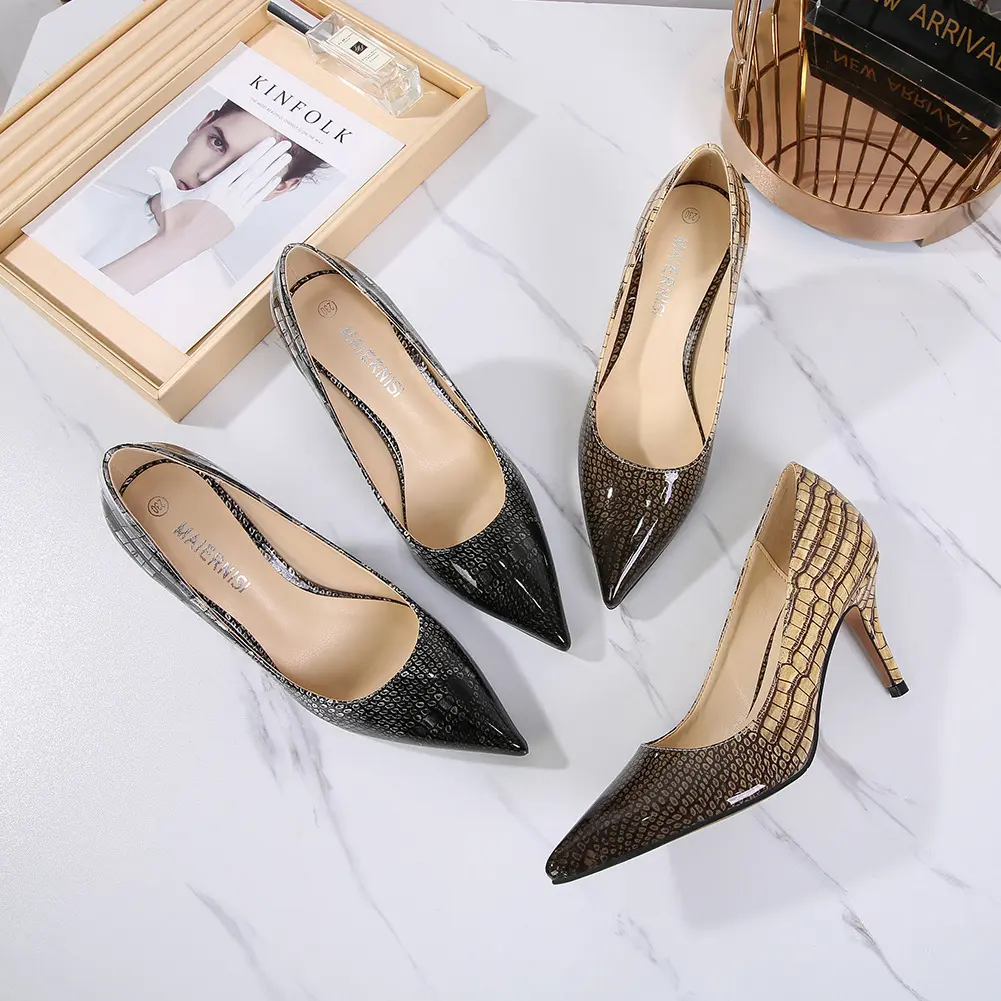 Neues Design Mode schwarze Schuhe Party Schuhe für Damen High Heels Schuhe mit Großhandels preis