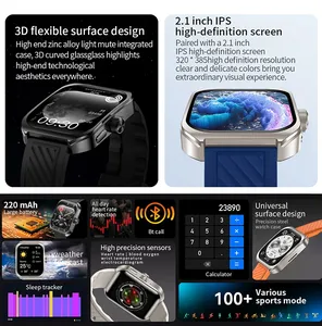 Nuovo Smartwatch Outdoor Z88 Pro con Schermo Grande da 2.1 Pollici, Bussola, App Rdfit, Serie 9 <span class=keywords><strong>Z</strong></span> 88 Z88pro Z88 Pro - Product Image 3