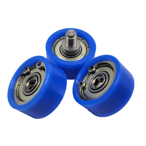 Roulement recouvert de caoutchouc avec vis en acier inoxydable, rouleau à filetage externe, roue en polyuréthane, petite roue, roue de pression - Product Image 2