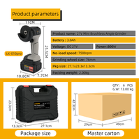 Meuleuse d'angle sans fil RTS E10Pro 21V, légère, mini, disque de 76 mm, pour couper, polir et meuler