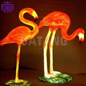 Flamants roses lumineux personnalisables, indice de protection IP65, modèle décoratif pour sites touristiques - Product Image 5