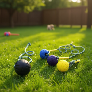 Yommy Pet Ball Toy With <b>Rope</b> 7cm For Dogs Interactive Play - Product Image 3