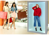 Écran holographique interactif 3D AI de 86 pouces pour intérieur, vitrine holographique transparente, boîte LCD, Holobox humain numérique virtuel