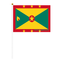 Drapeau du Ghana, petit drapeau à main résistant aux intempéries en polyester pour la décoration de table, les événements scolaires, les matchs de football, les défilés, les célébrations