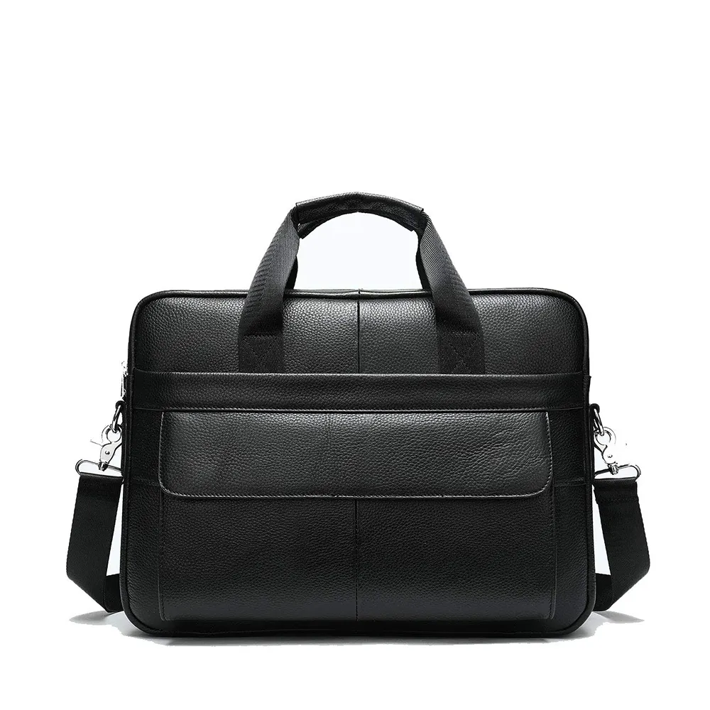 Men Office Business Shoulder Bag Genuine Leather Executive Briefcase Luxury Laptop Bag