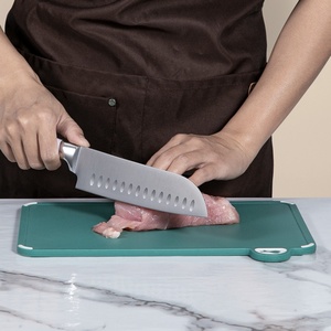 Multi-function <b>Plastic</b> Cutting Board Different Food Types Non-Slip Chopping Boards Double-sided Cutting Board Set with Stand - Product Image 4