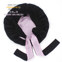 Bonnet de Douche en Soie Double Couche avec Logo Personnalisé, Grand Bandeau Élastique Réglable pour Dormir, pour Femmes