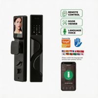 Interphone vidéo, serrure numérique entièrement automatique avec IA, caméra, reconnaissance faciale 3D, empreinte digitale biométrique, serrure intelligente avec Wifi