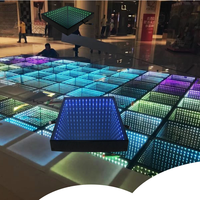 Miroir de piste de danse à lumières mobiles 3D 15W Power Outdoor Wedding Stage Party Tiles Lighting up Stage