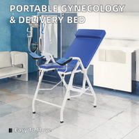 Table d'examen gynécologique portable en plastique, lit d'accouchement, table d'accouchement obstétrique